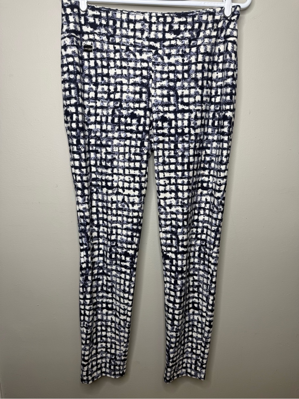 Lisette Montreal Women's Navy and White Patterned Pants